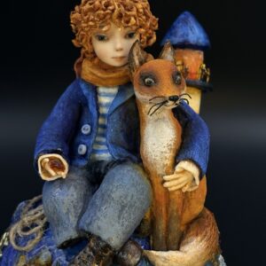 Light for Those Who Are Waited For Handmade Collectible Little Prince Doll with Fox Isida Art